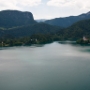 View from the castle toward Lake Bled